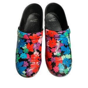 Dansko Women’s Twin Pro Flower Professional Clogs Patent Leather EU 39 US 8
